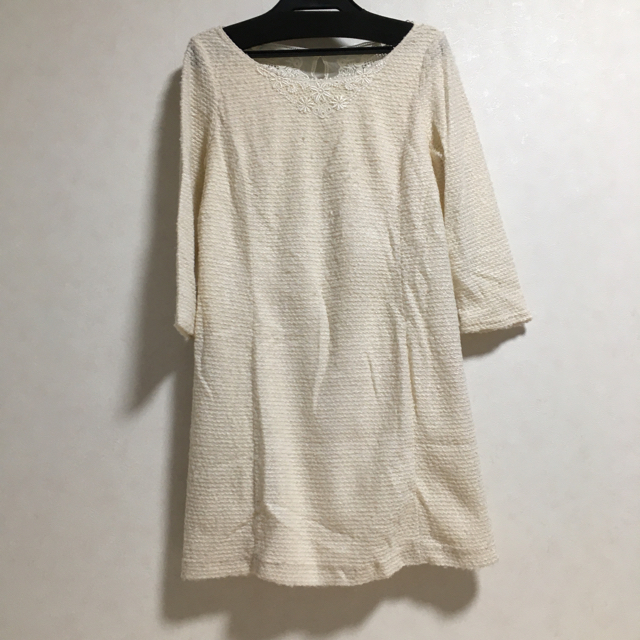 PROPORTION BODY DRESSING(プロポーションボディドレッシング)の【プロポ】白ニットミニワンピ/チュニック レディースのワンピース(ミニワンピース)の商品写真