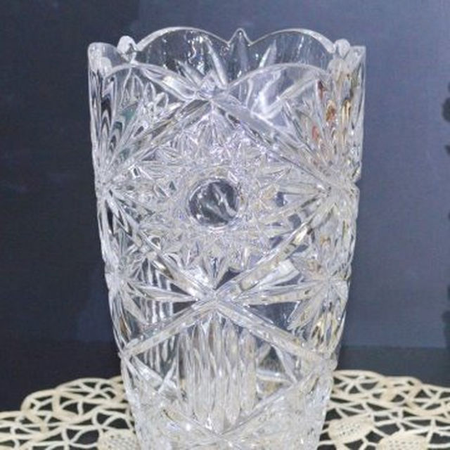 BOHEMIA Cristal - BOHEMIA（ボヘミア） クリスタル花瓶 チェコ製 24cmの通販 by かんしょくん's shop