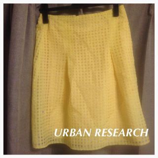 アーバンリサーチ(URBAN RESEARCH)のUR☆ギンガムチェックスカート(ひざ丈スカート)