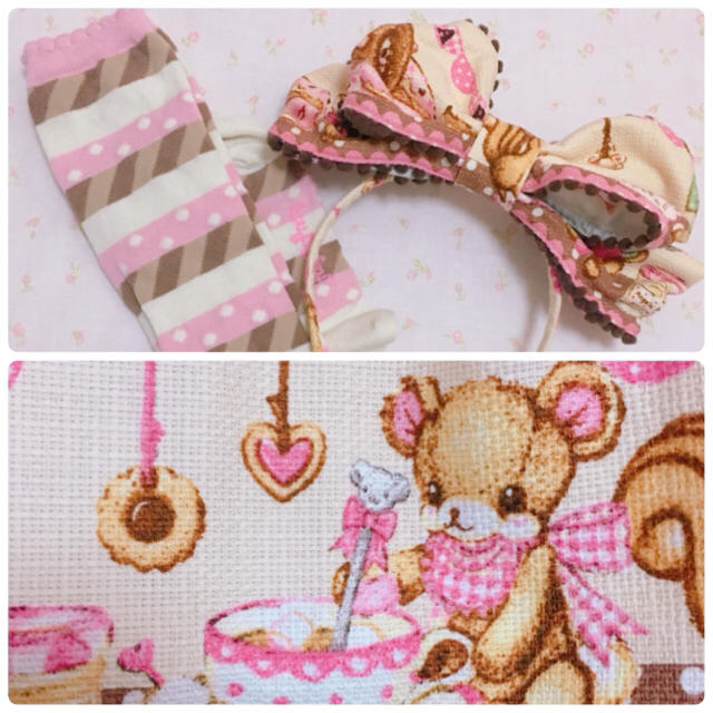 Angelic Pretty(アンジェリックプリティー)の🐻リトルベアーズカフェ3点セット🍩 レディースのワンピース(ひざ丈ワンピース)の商品写真