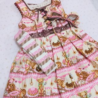 アンジェリックプリティー(Angelic Pretty)の🐻リトルベアーズカフェ3点セット🍩(ひざ丈ワンピース)