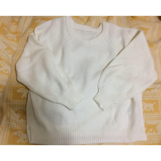 ショコラフィネローブ(chocol raffine robe)の白ニット(ニット/セーター)