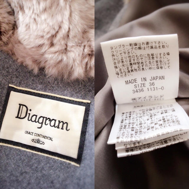 グレースコンチネンタル♡ レッキスフードコート♡グレー 毛皮 グレースコンチネンタル♡ レッキスフードコート♡グレー 毛皮