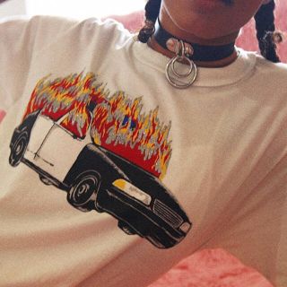 ユニフ(UNIF)のUNIF ユニフ ACAB TEE パンク レア 完売 Tシャツ ユニセックス(Tシャツ(半袖/袖なし))