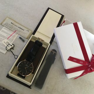 ダニエルウェリントン(Daniel Wellington)のダニエルウェリントン ゴールド 黒(腕時計)