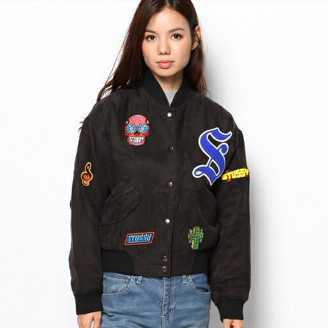 STUSSY - stussy women ブルゾン ワッペンの通販 by sa|ステューシー