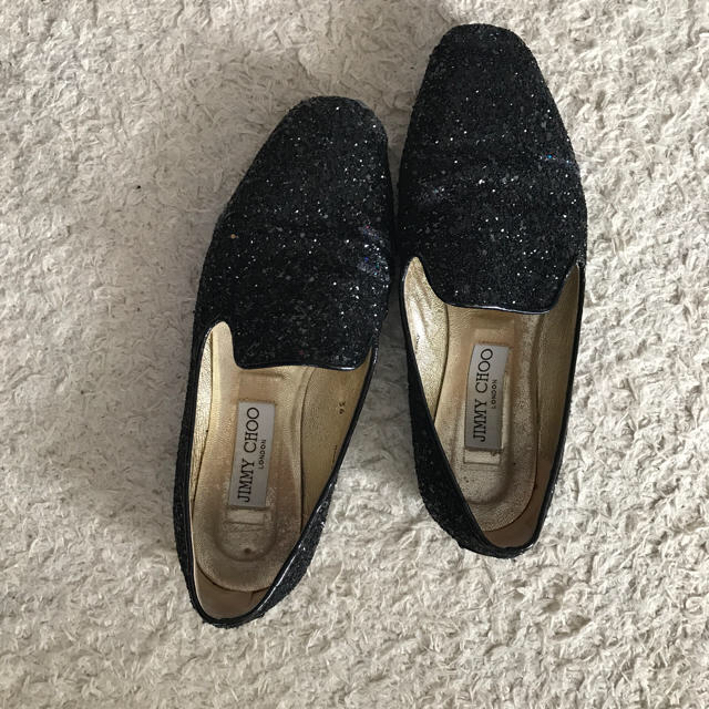 JIMMY CHOO(ジミーチュウ)のJimmy choo ジミーチュウ ラメグリッターオペラシューズスリッポン レディースの靴/シューズ(スリッポン/モカシン)の商品写真