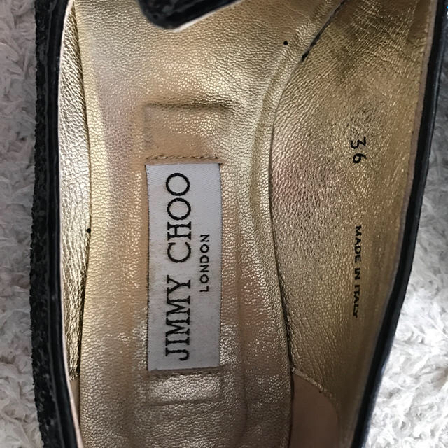 JIMMY CHOO(ジミーチュウ)のJimmy choo ジミーチュウ ラメグリッターオペラシューズスリッポン レディースの靴/シューズ(スリッポン/モカシン)の商品写真