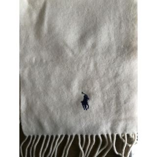 ポロラルフローレン(POLO RALPH LAUREN)のRalph Lauren ウールマフラー 白(マフラー)