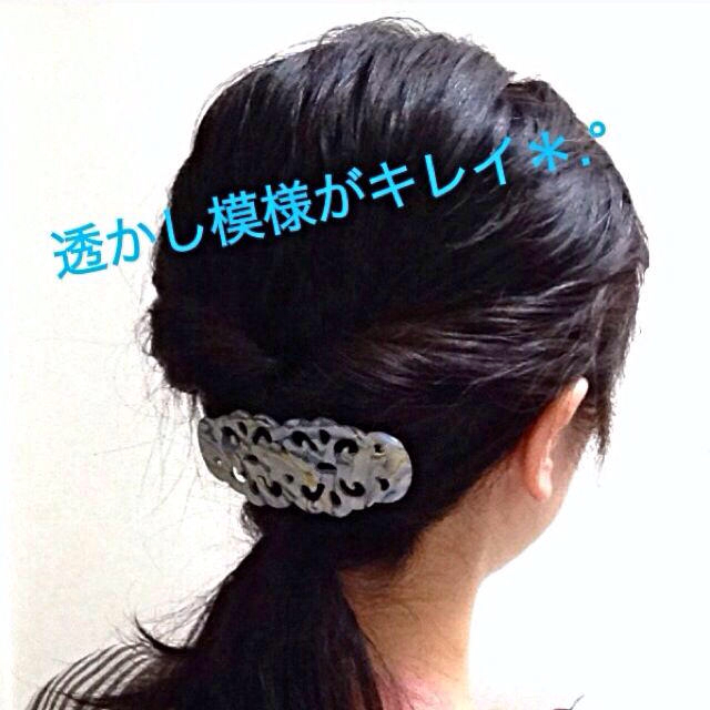 Ane Mone(アネモネ)の爽やかブルーの透かしバレッタ＊.°﻿ レディースのヘアアクセサリー(ヘアピン)の商品写真