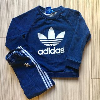 アディダス(adidas)の最終値下げadidasオリジナルスアディダスセットアップデニムスウェット4T美品(Tシャツ/カットソー)