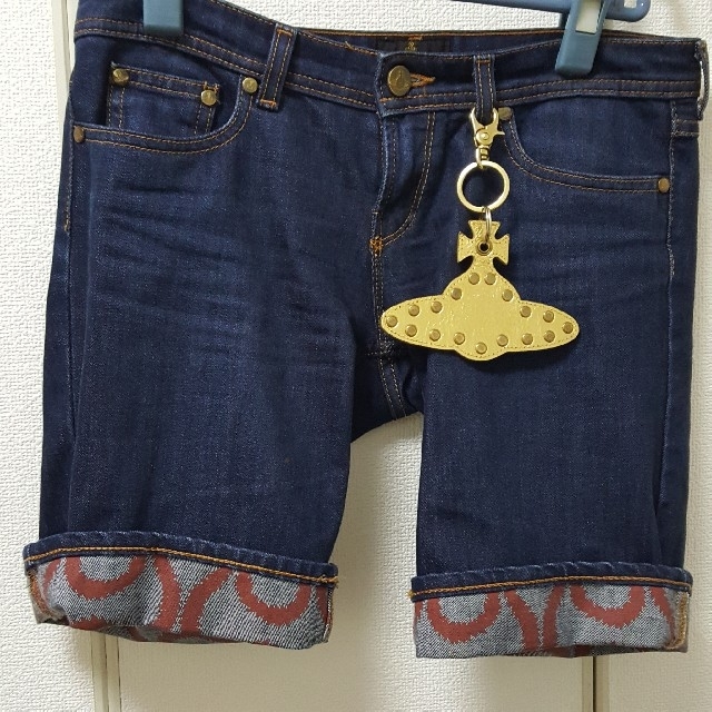 美品 スクイグル柄ショートパンツ デニム LEE コラボ-