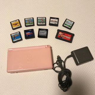 ニンテンドーDS(ニンテンドーDS)のDS lite ピンク カセット付き(家庭用ゲーム機本体)