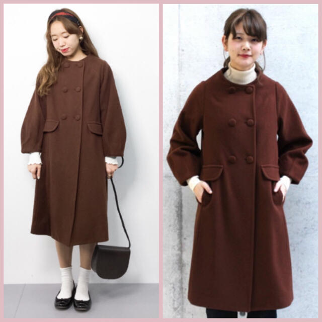 Dot&Stripes CHILDWOMAN(ドットアンドストライプスチャイルドウーマン)のドット＆ストライプス ✩︎ ﾊﾟﾌｽﾘｰﾌﾞｺｰﾄ レディースのジャケット/アウター(ロングコート)の商品写真