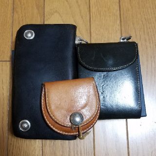 専用 レザー&シルバー moto  財布 未使用品