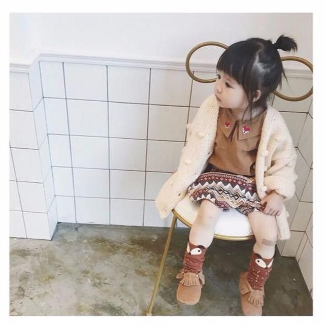 ZARA KIDS(ザラキッズ)のポンポンカーディガン♡ピンク♡マスタード♡アイボリー キッズ/ベビー/マタニティのキッズ服女の子用(90cm~)(カーディガン)の商品写真