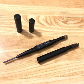 ムジルシリョウヒン(MUJI (無印良品))の無印良品 MUJI ２ＷＡＹ アイブロー カラー ブラシ ブラウン パウダー (アイブロウペンシル)