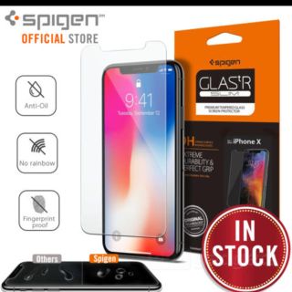 シュピゲン(Spigen)の新品 iPhone X 用 画面 保護 強化ガラス Spigen プロテクター(保護フィルム)