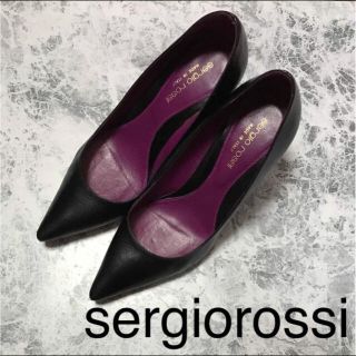 セルジオロッシ(Sergio Rossi)のsergiorossi パンプス 黒 35 1/2(ハイヒール/パンプス)