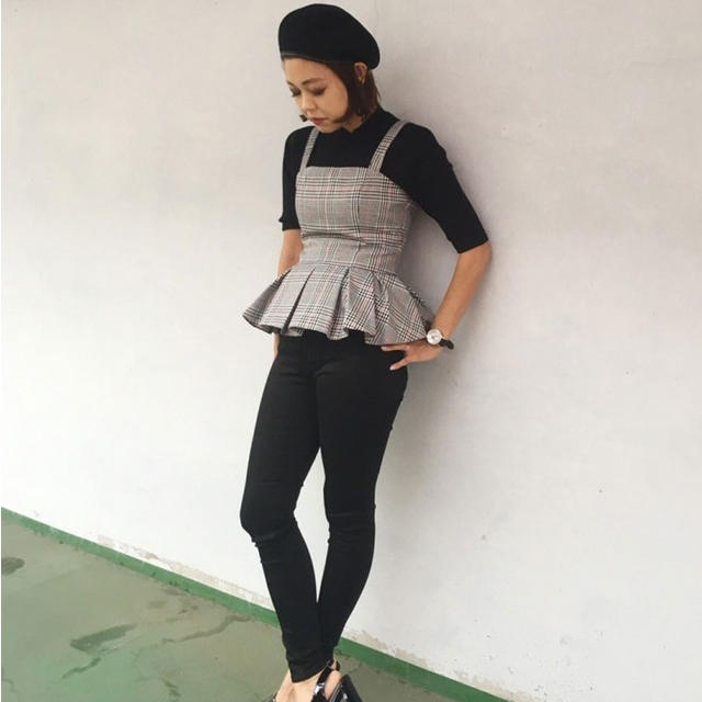 SLY - ネット完売品！美品❤︎SLY コルセットペプラムトップス グレンチェック