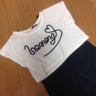 ヘザー(heather)のHeather♡ミニ丈Tシャツ(Tシャツ(半袖/袖なし))