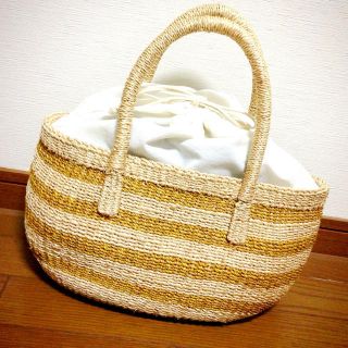 ムジルシリョウヒン(MUJI (無印良品))の美品♪MUJIかごバッグ(トートバッグ)