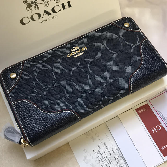 COACH(コーチ)のSALE COACH coach 長財布 デニム コーチ 新品 アウトレット レディースのファッション小物(財布)の商品写真