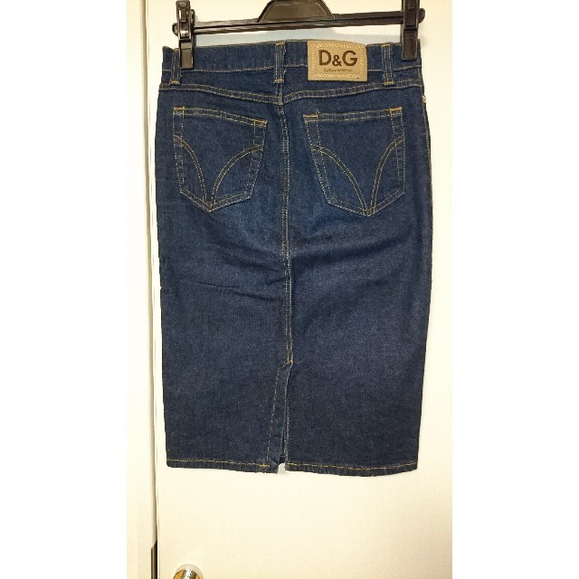 新品 未使用タグ D&G ドルチェ&ガッバーナ 膝丈 デニム スカート 38 L
