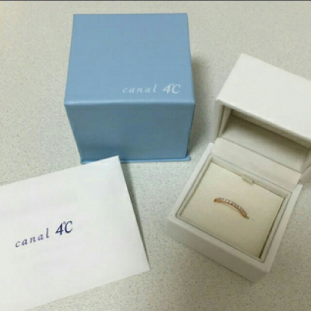 canal４℃(カナルヨンドシー)のカナル4℃ エタニティ K10 ピンクゴールド ホワイトゴールド ２本セット レディースのアクセサリー(リング(指輪))の商品写真
