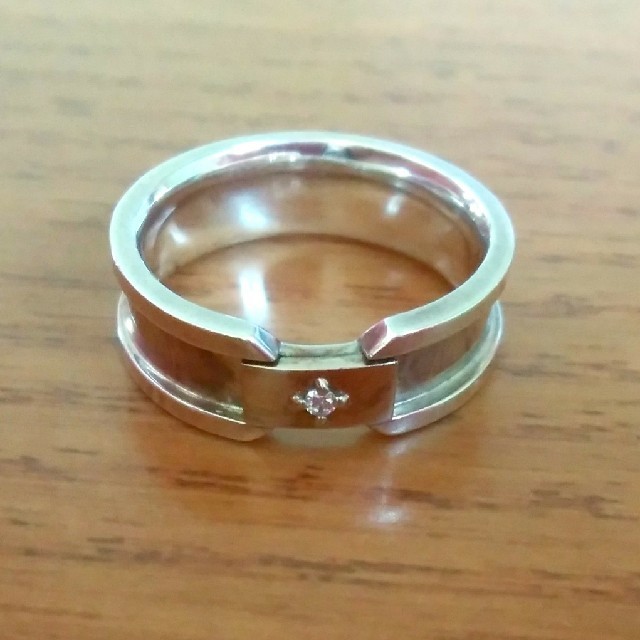 シンプル＊９号リング/シルバー×18金×ダイヤ レディースのアクセサリー(リング(指輪))の商品写真