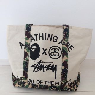 アベイシングエイプ(A BATHING APE)のトートバッグ  APE STUSSY (トートバッグ)