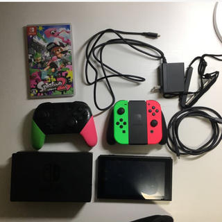 ニンテンドースイッチ(Nintendo Switch)の任天堂スイッチ本体 プロコン スプラ2ソフト (家庭用ゲーム機本体)
