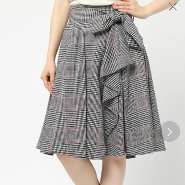 アプワイザーリッシェ☆ラップ風チェックフレアスカート - ひざ丈スカート