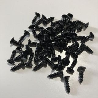 新品 未使用 エレキギター ベース ピックガード用 ビス BLACK 黒 50個(その他)