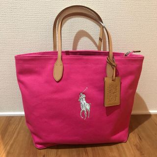 ラルフローレン(Ralph Lauren)のラルフローレン ピンク ビッグポニー ロゴ バッグ トート(トートバッグ)