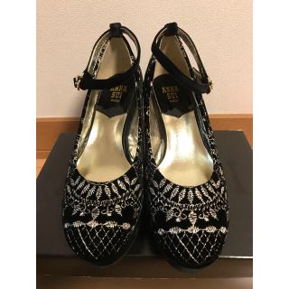 アナスイ(ANNA SUI)の再値下げ！新品・未使用ANNA SUI ベルベットパンプス23.5(ハイヒール/パンプス)