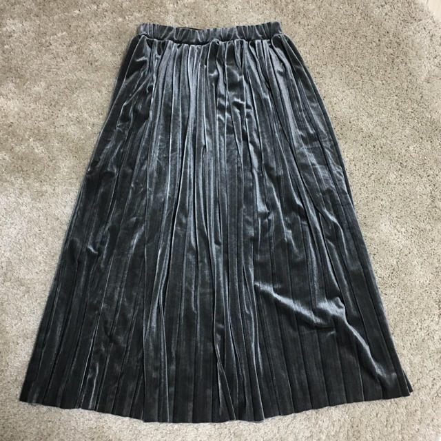 DOUBLE NAME(ダブルネーム)のベロア素材 ロングスカート レディースのスカート(ロングスカート)の商品写真
