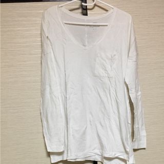 オールドネイビー(Old Navy)のれな様専用♡Vネック　ロンT　白シャツ　(Tシャツ(長袖/七分))