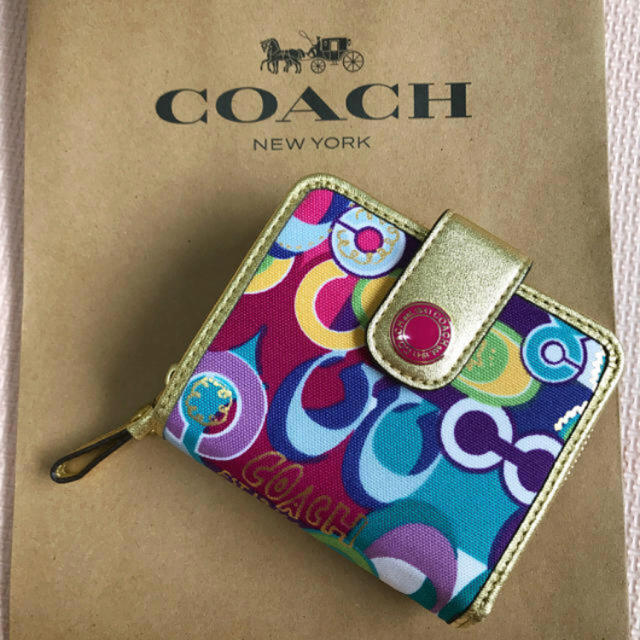 値下げ!美品☆コーチ 二つ折り財布 COACH 新品-