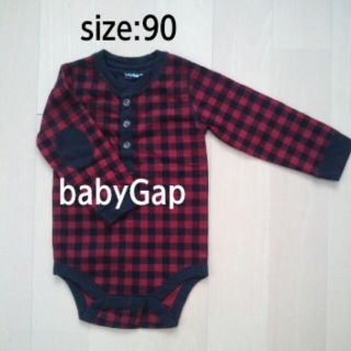 ギャップ(GAP)のbabyGap☆チェック柄ロンパース90(ロンパース)