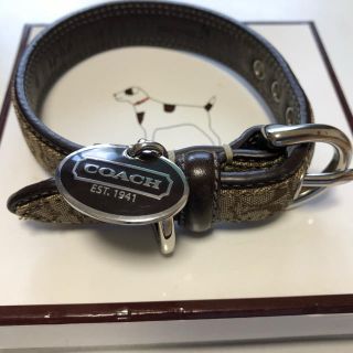 コーチ(COACH)の【コーチ シグニチャー柄ドッグカラー （犬用首輪）】【サイズXS】【お値引可】(犬)