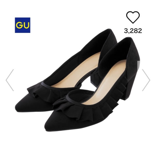 GU(ジーユー)のGU 黒 パンプス レディースの靴/シューズ(ハイヒール/パンプス)の商品写真