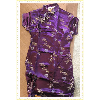 チャイナドレス 紫(衣装)