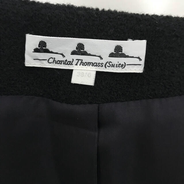 Chantal Thomass(シャンタルトーマス)の専用 シャンタルトーマス ブラックコート fifi 花柄ワンピース レディースのジャケット/アウター(ロングコート)の商品写真