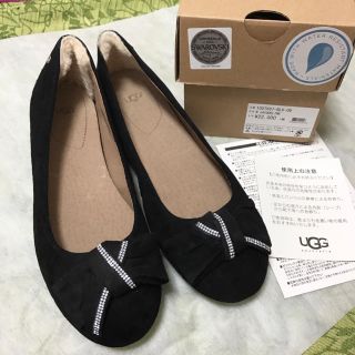 アグ(UGG)の新品 UGG JACQUELINE♡スワロフスキー バレエシューズ 黒(バレエシューズ)