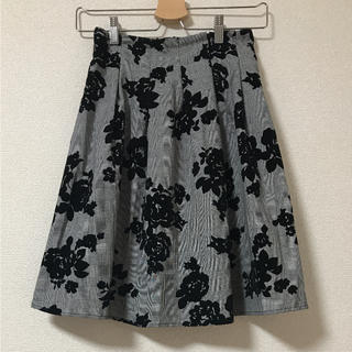 グレイル(GRL)のグレイル♡グレンチェック花柄スカート(ひざ丈スカート)