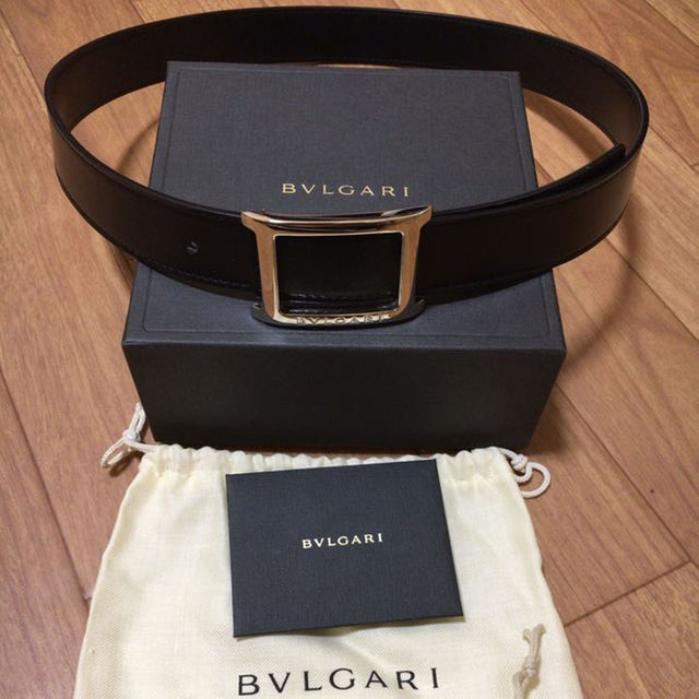 BVLGARI(ブルガリ)のスクエアバックル ベルト メンズのファッション小物(ベルト)の商品写真