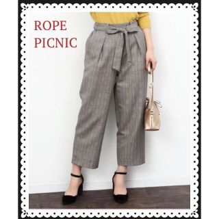 ロペピクニック(Rope' Picnic)の【今期完売】リボン付チェックストレートパンツ♡ヴィス、ローリーズファーム(カジュアルパンツ)