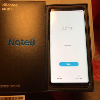 サムスン(SAMSUNG)の新品未使用 SIMフリーdocomo Galaxy Note8 SC-01K 金(スマートフォン本体)