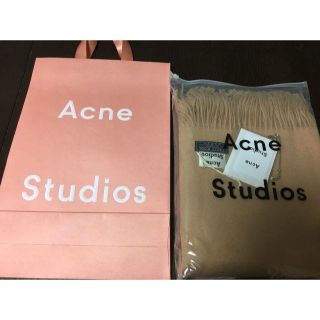 アクネ(ACNE)の【完売必至】 アクネ　ストール　キャラメルブラウン AcneStudios(ストール/パシュミナ)